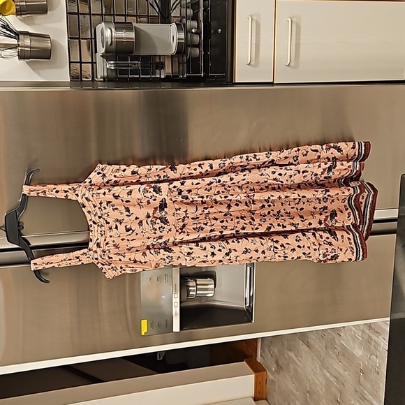 💕NATALIE MARTIN💕 Jasmine Dress ~ 100% Silk Lotus Print Champagne Medium M NWT - Picture 6 of 13